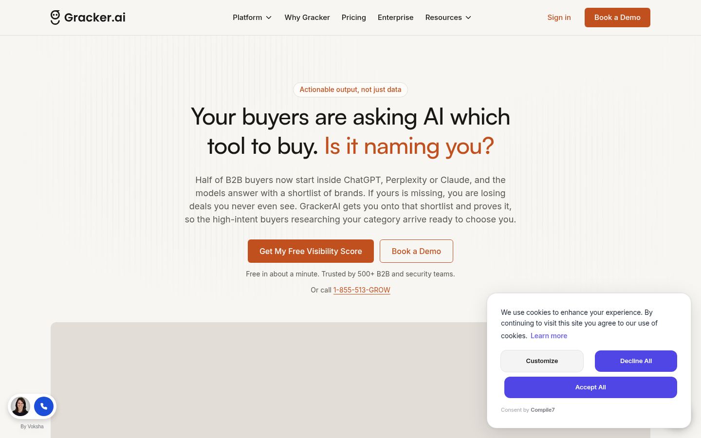 GrackerAI &middot; HOMEPAGE_SCREENSHOT
