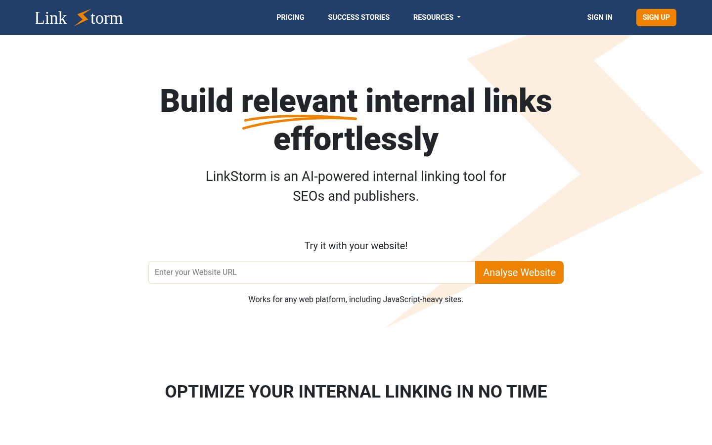 LinkStorm &middot; HOMEPAGE_SCREENSHOT
