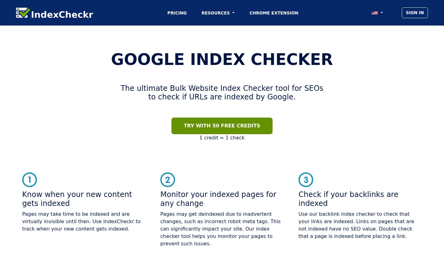 IndexCheckr &middot; HOMEPAGE_SCREENSHOT