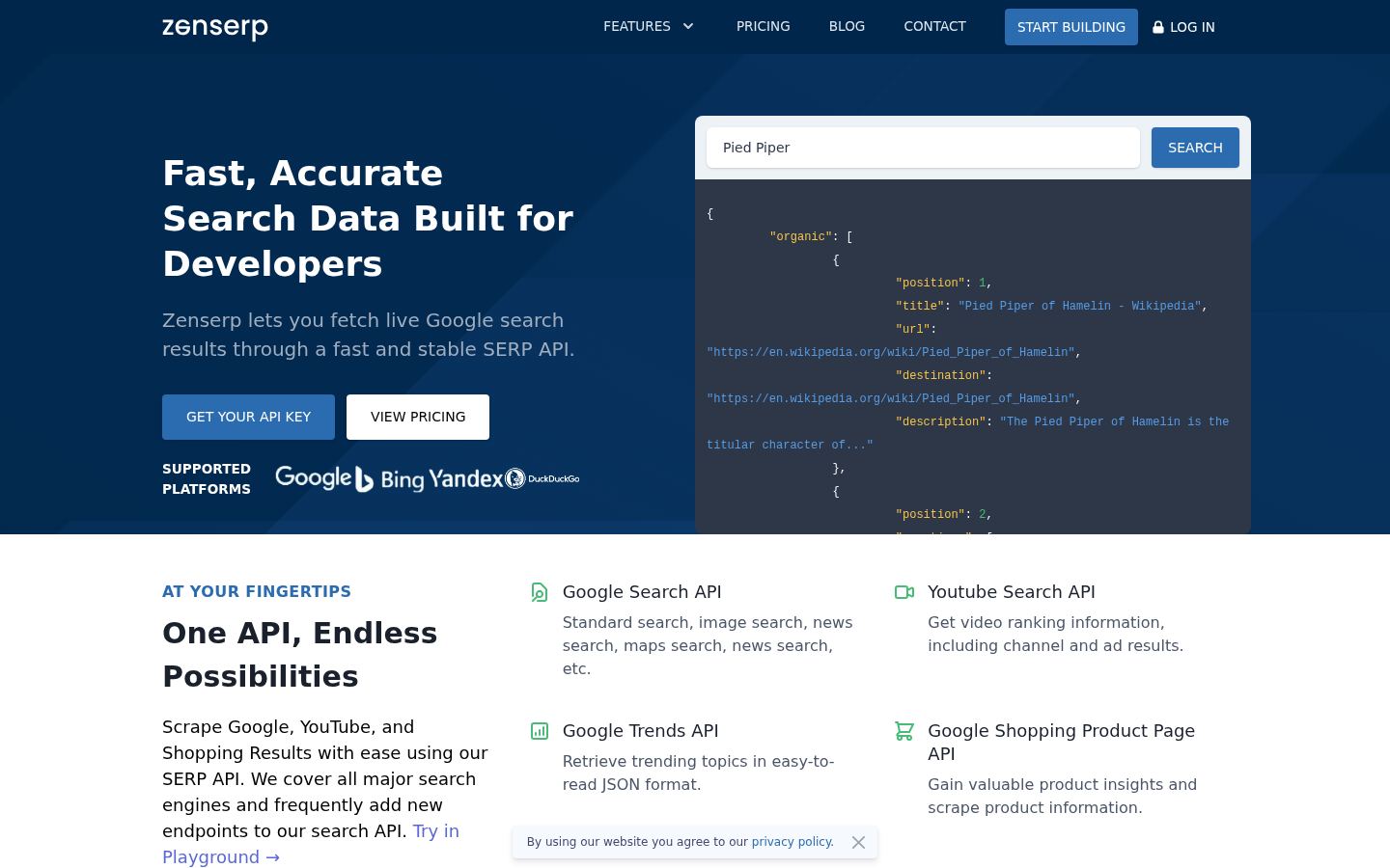 Zenserp &middot; HOMEPAGE_SCREENSHOT