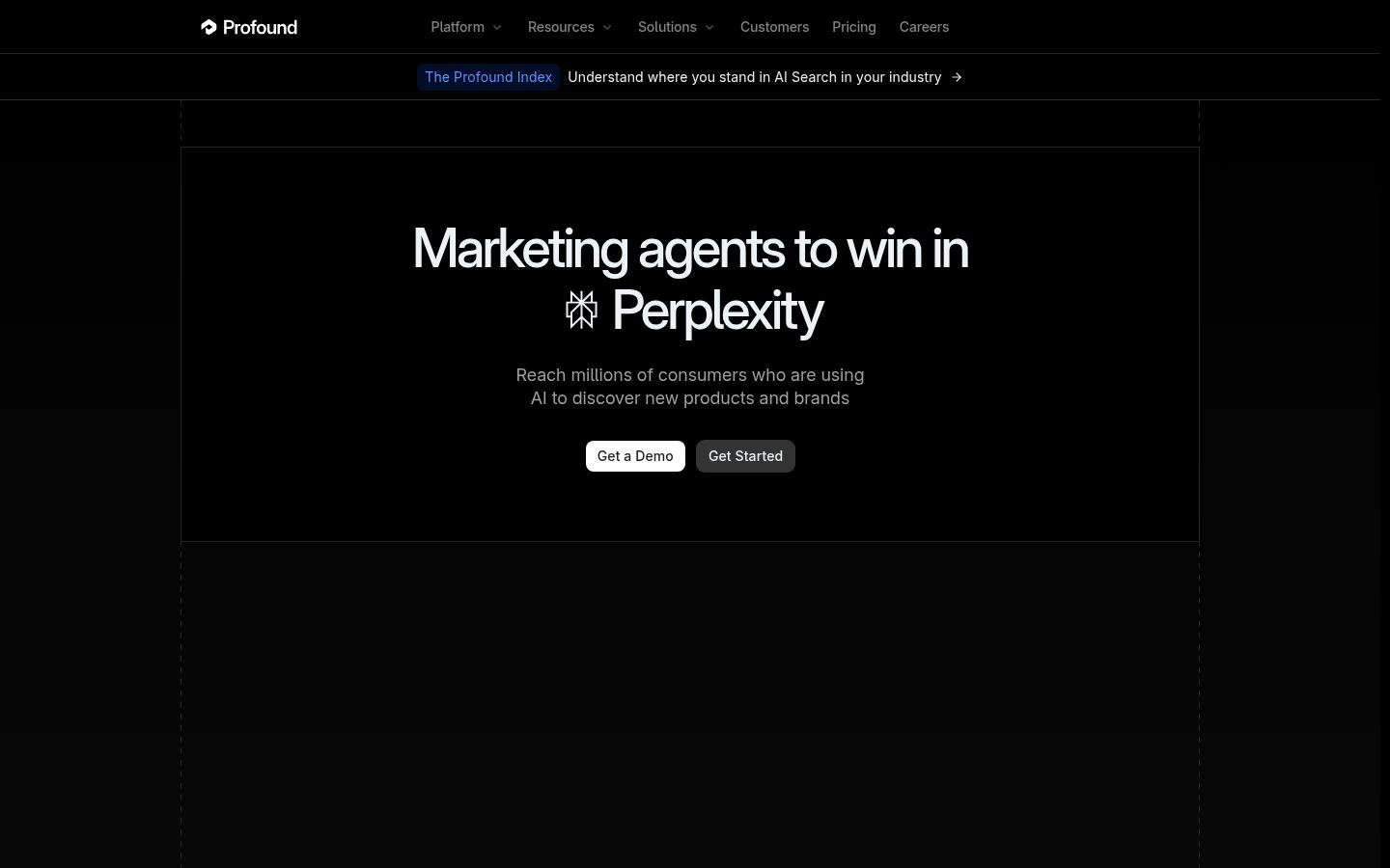 Profound &middot; HOMEPAGE_SCREENSHOT