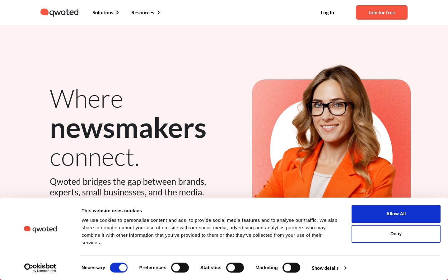 Qwoted &middot; HOMEPAGE_SCREENSHOT