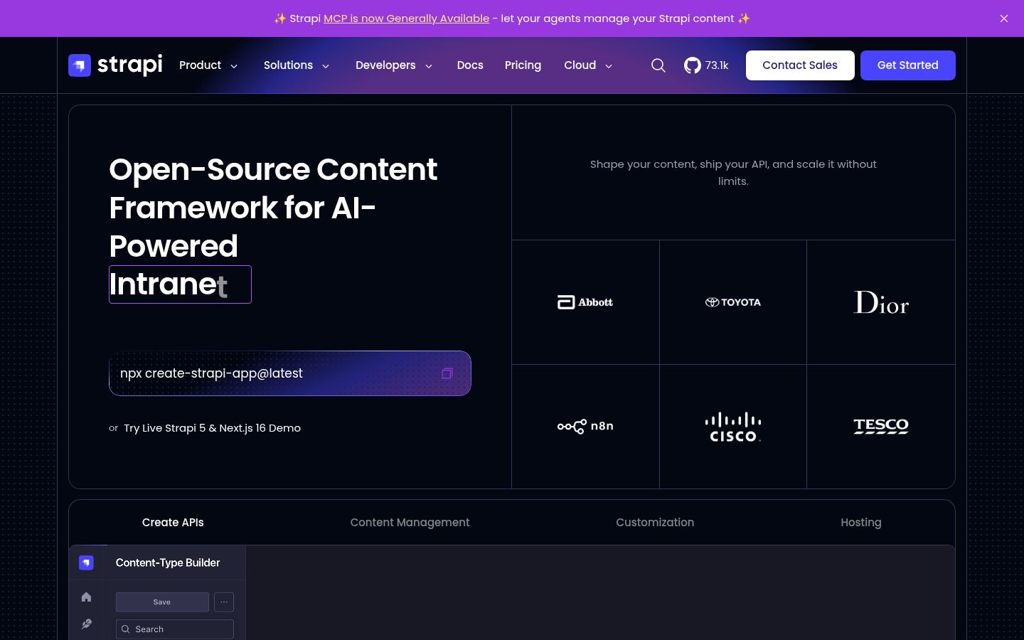 Strapi &middot; HOMEPAGE_SCREENSHOT