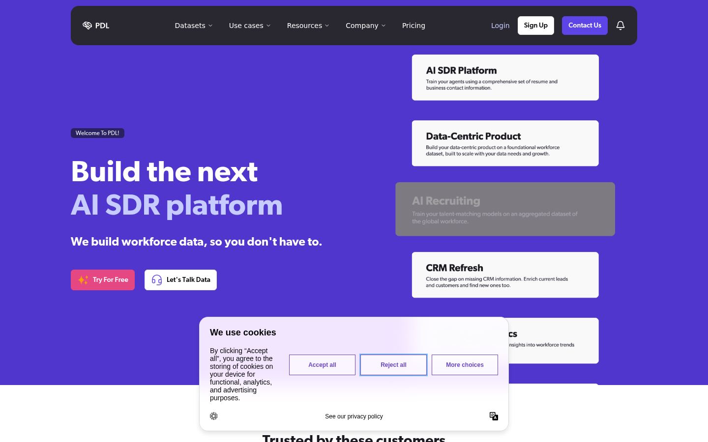 People Data Labs &middot; HOMEPAGE_SCREENSHOT