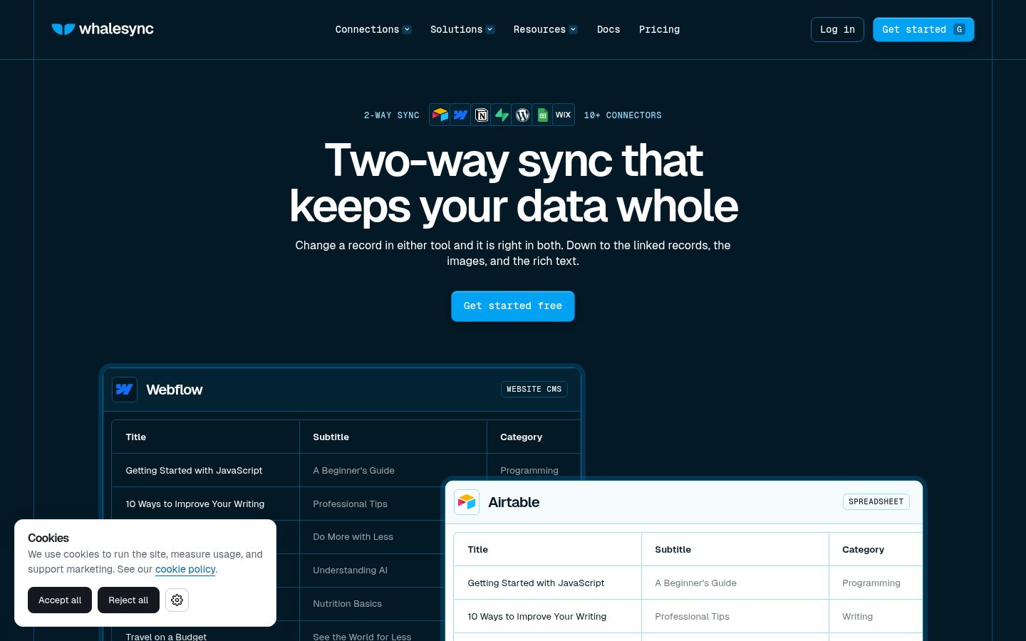 Whalesync &middot; HOMEPAGE_SCREENSHOT