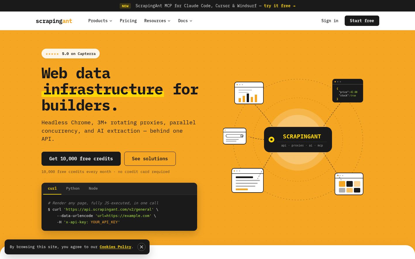 ScrapingAnt &middot; HOMEPAGE_SCREENSHOT