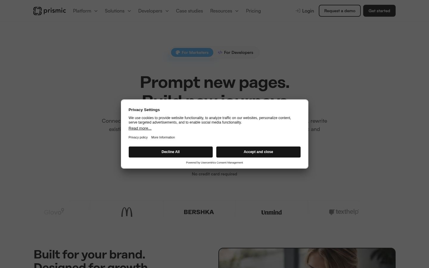Prismic &middot; HOMEPAGE_SCREENSHOT