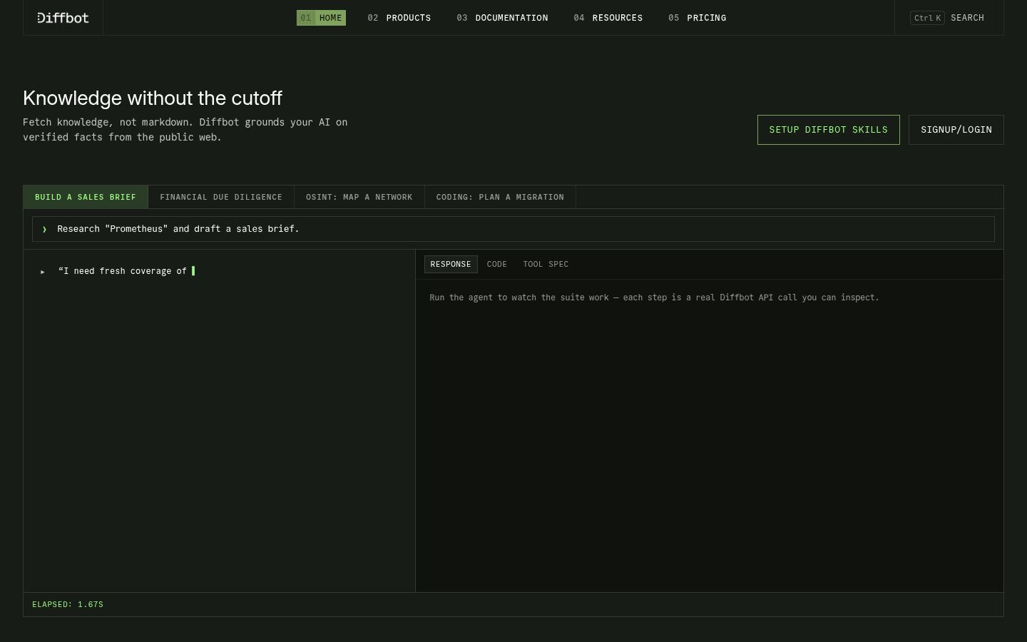 Diffbot &middot; HOMEPAGE_SCREENSHOT