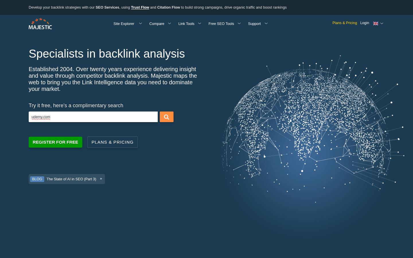 Majestic &middot; HOMEPAGE_SCREENSHOT