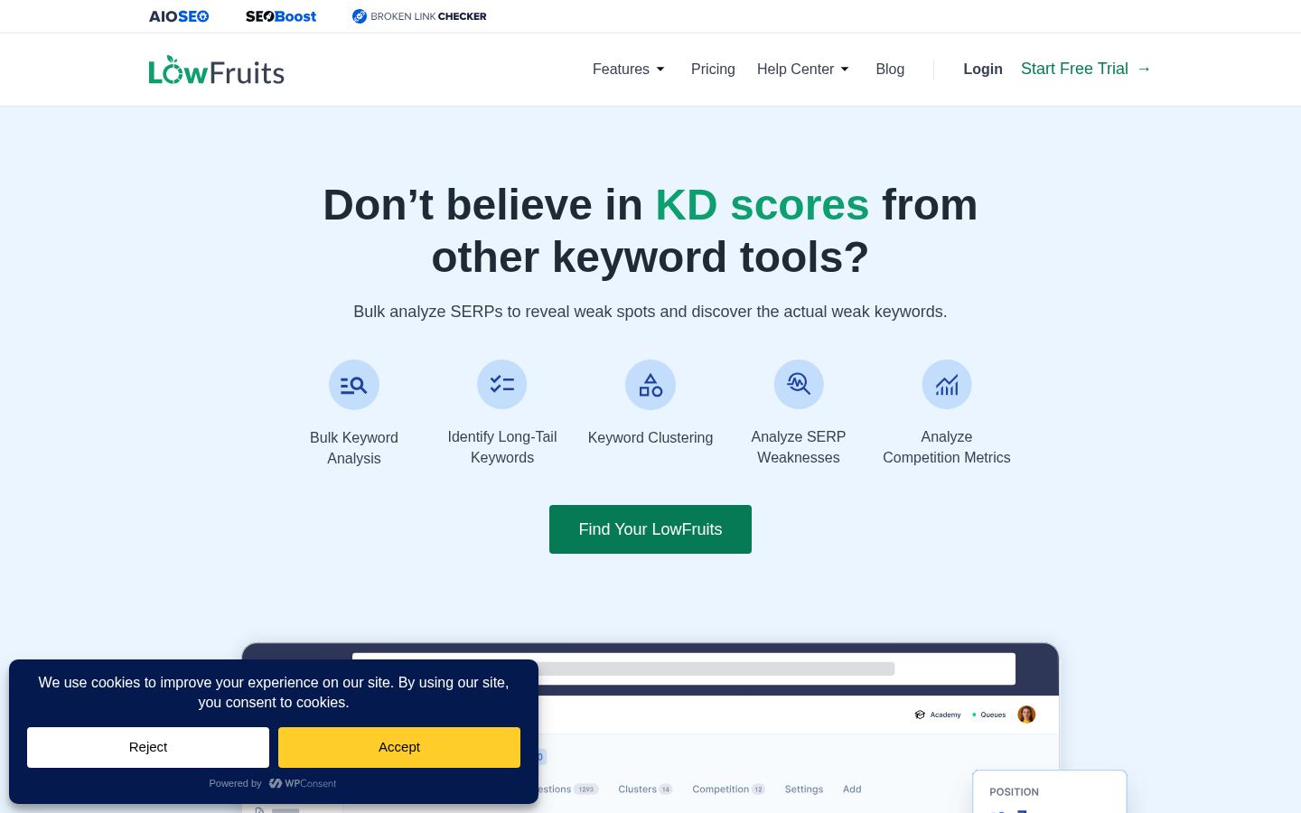 LowFruits &middot; HOMEPAGE_SCREENSHOT