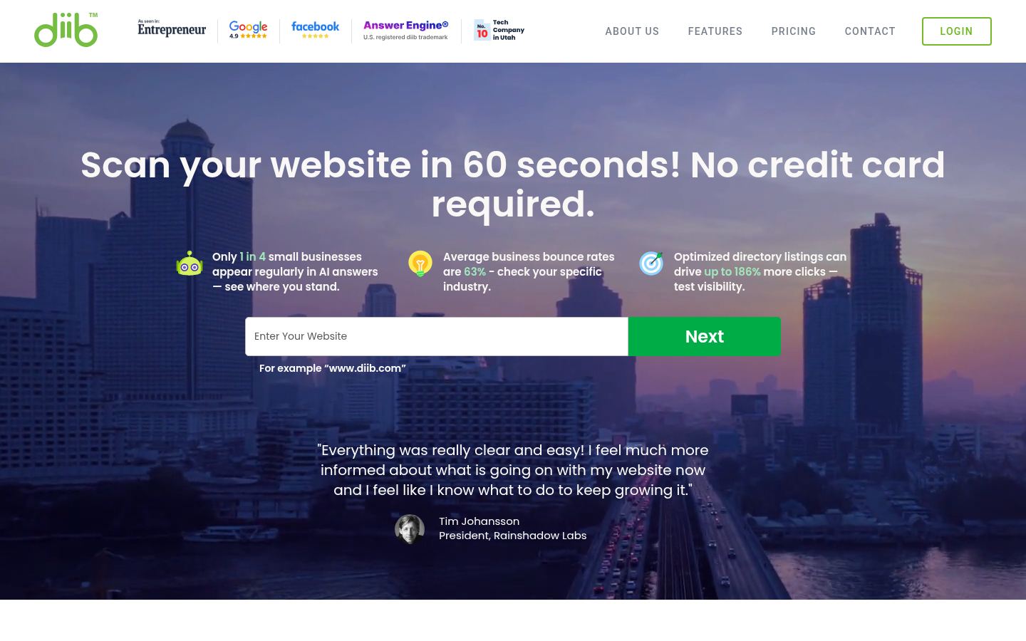 Diib · HOMEPAGE_SCREENSHOT