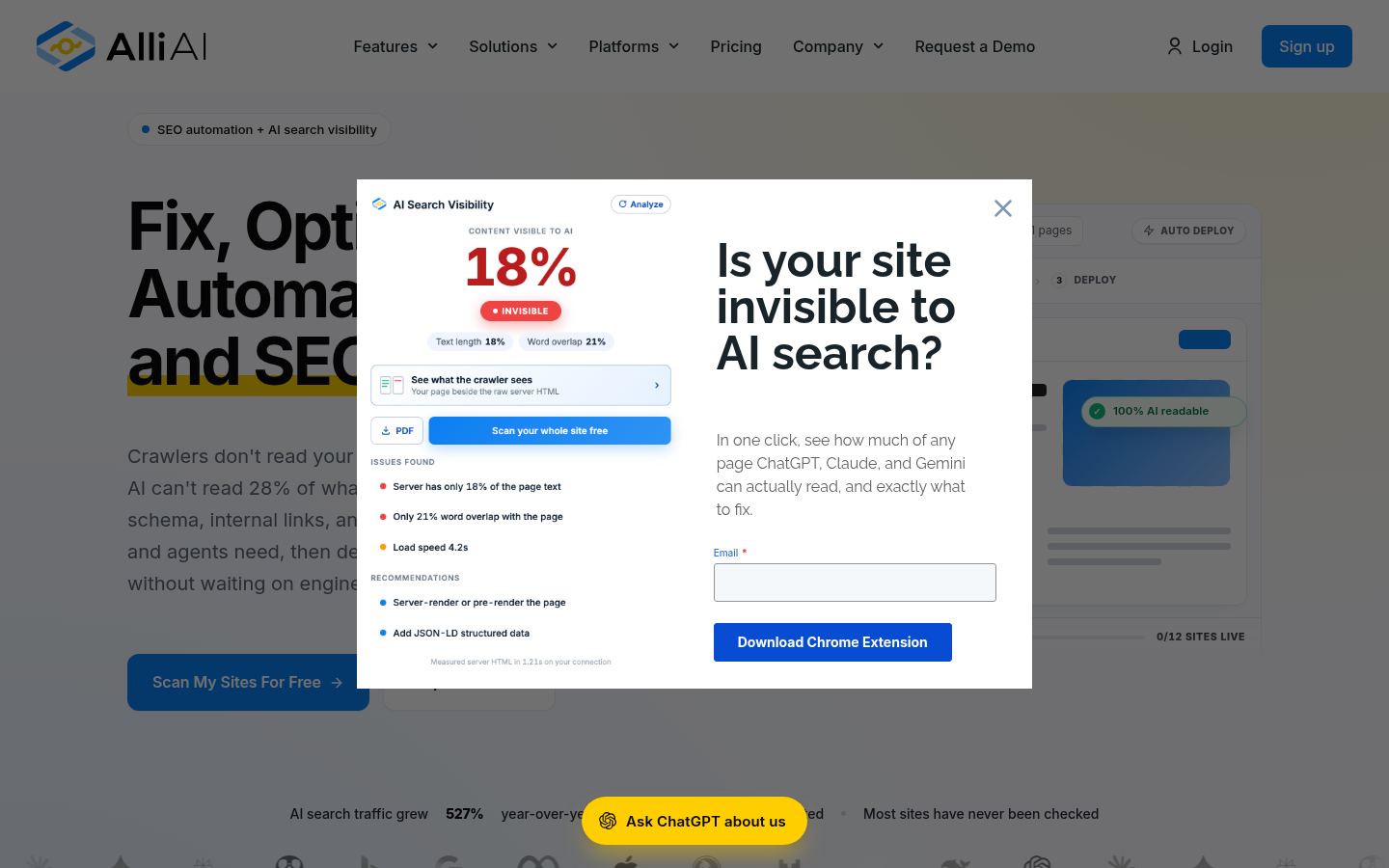 Alli AI &middot; HOMEPAGE_SCREENSHOT