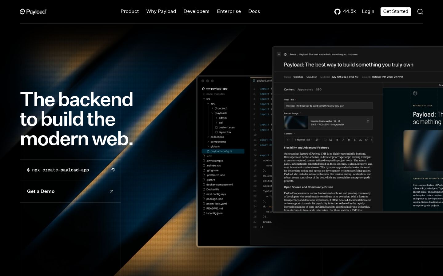 Payload CMS · HOMEPAGE_SCREENSHOT