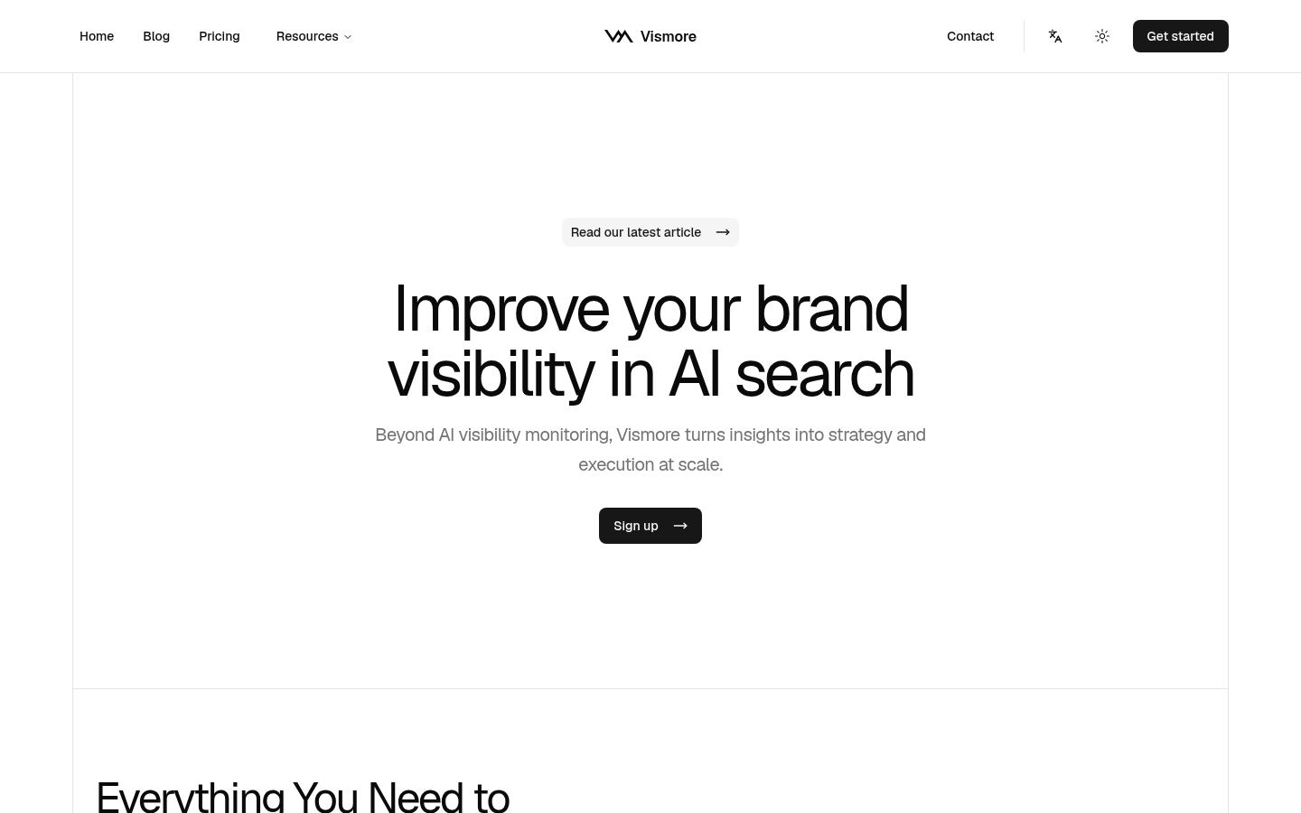 Vismore · HOMEPAGE_SCREENSHOT