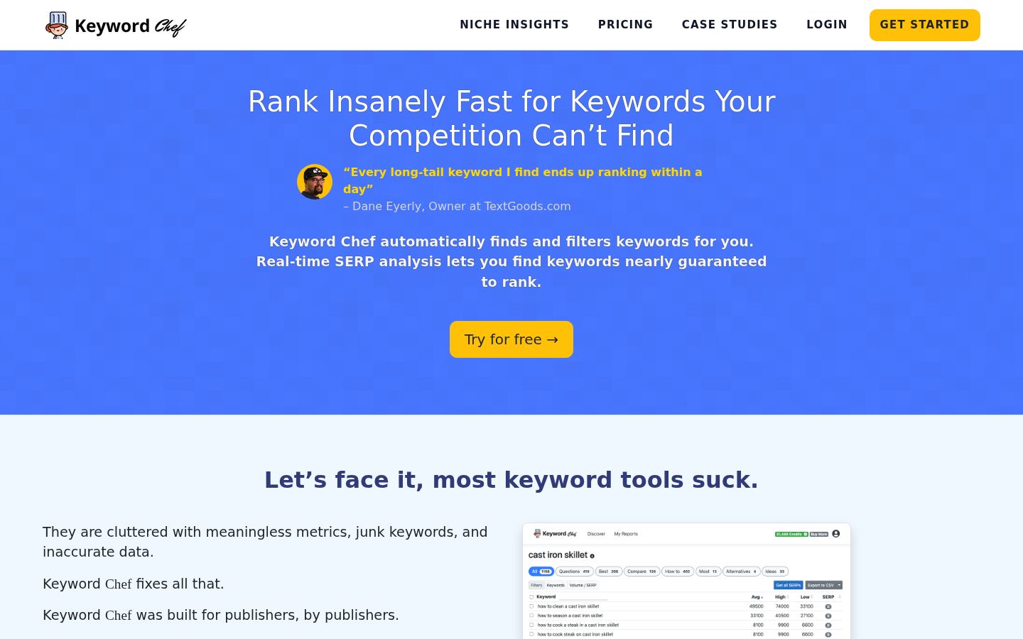Keyword Chef &middot; HOMEPAGE_SCREENSHOT