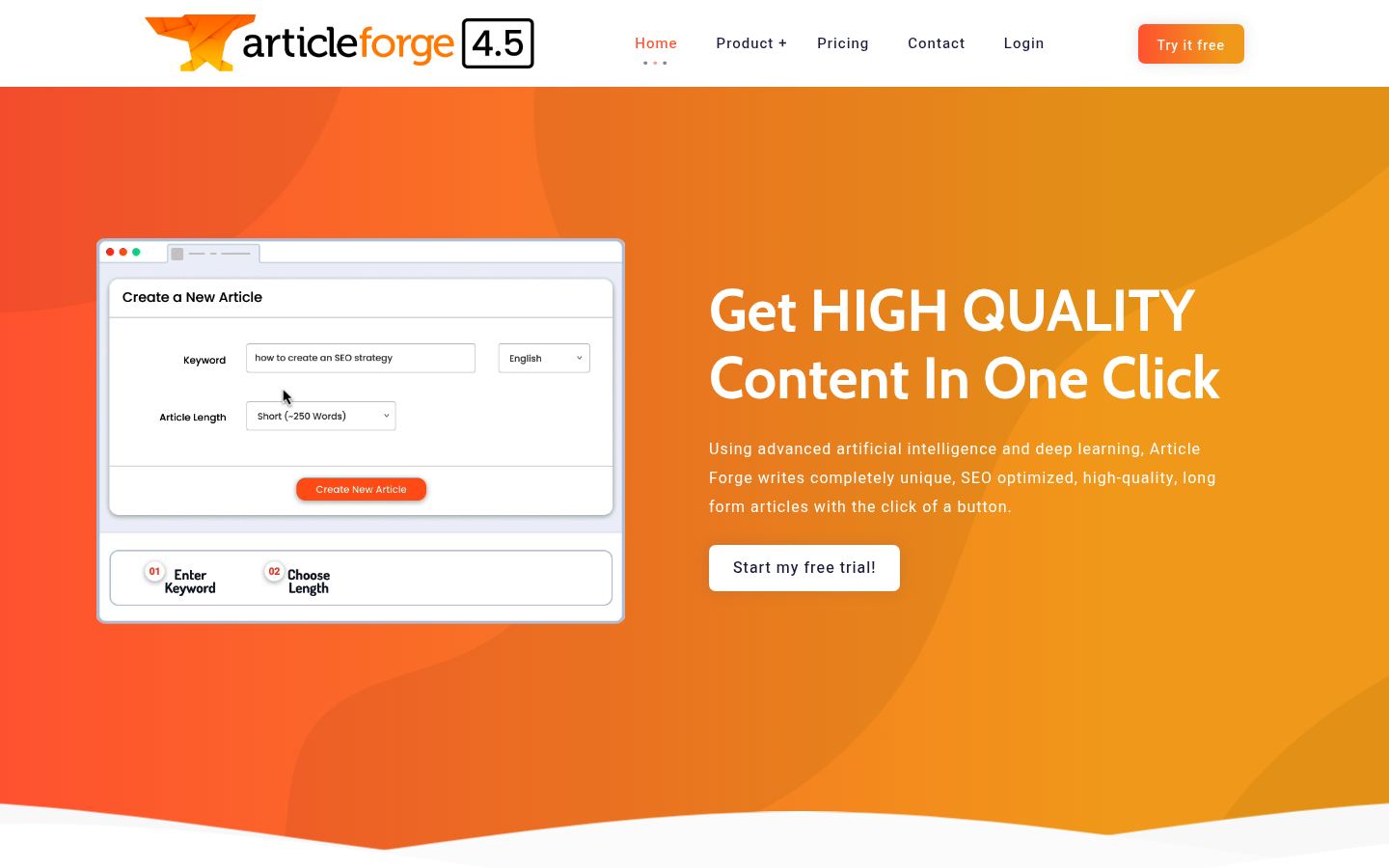 Article Forge &middot; HOMEPAGE_SCREENSHOT