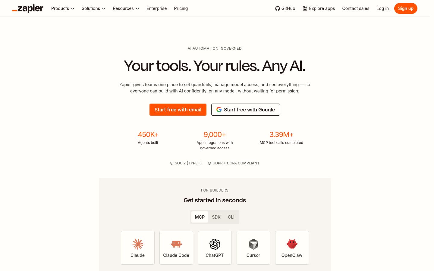 Zapier &middot; HOMEPAGE_SCREENSHOT